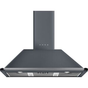 Smeg KT100GRE 100cm Slate Grey Victoria Chimney Cooker Hood - Grey