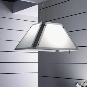 Elica LIGHT-PYRA-ISLA Pyramid Island Decorative Stainless Steel & White Glass Hood