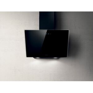 Elica SHIRE-60-BLK 60cm Black Glass Angled Wall Mounted Cooker Hood - Black