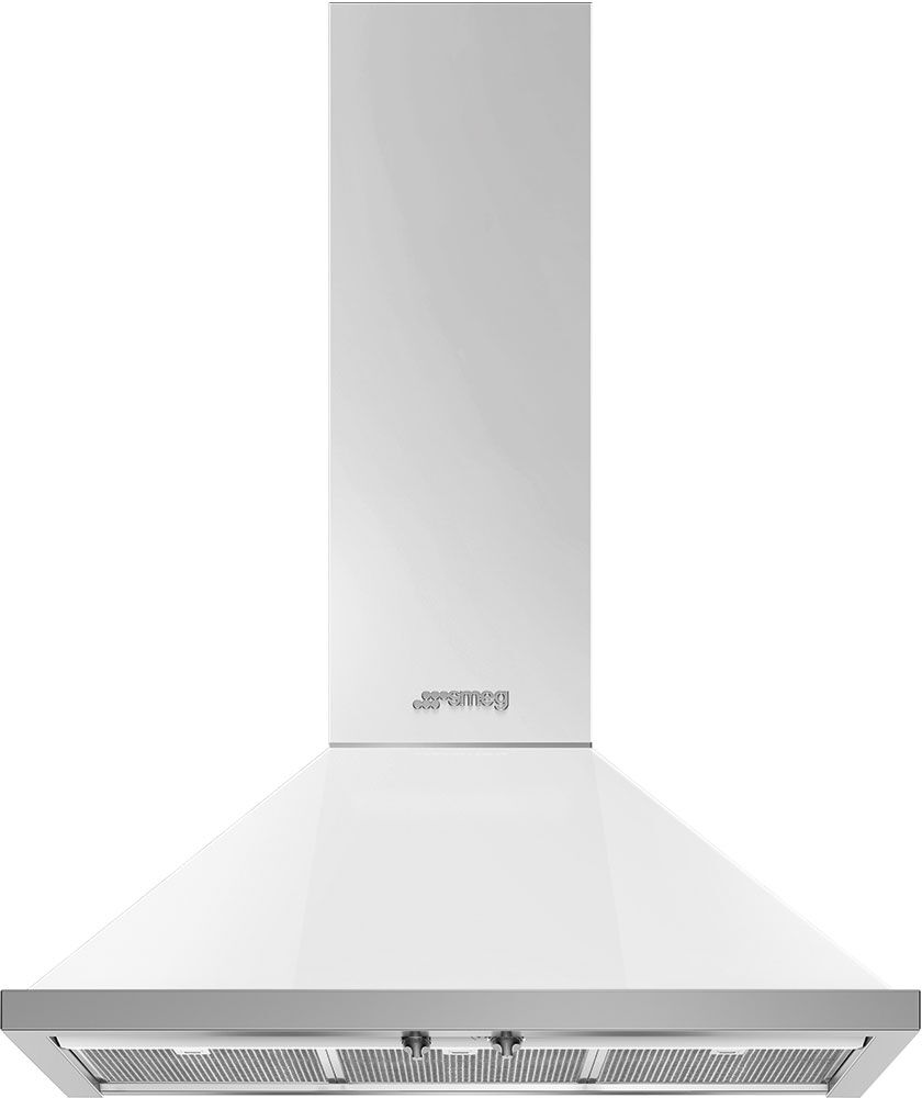 Smeg KPF9WH 90cm White Portofino Chimney Cooker Hood - White