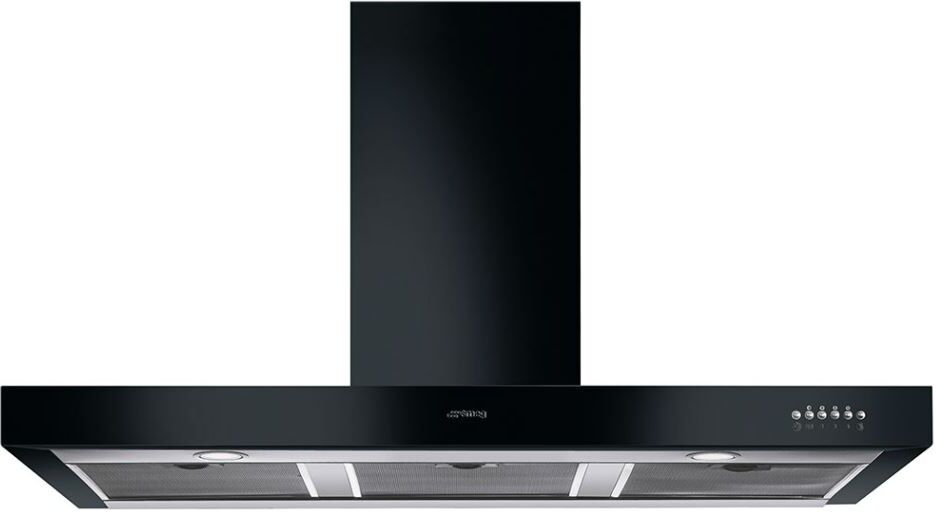 Smeg KS110BLE 110cm Black 'Symphony' Chimney Cooker Hood - Black