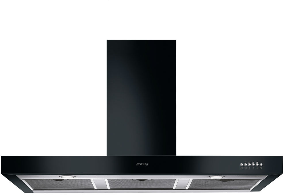 Smeg KS110BLE 110cm Black 'Symphony' Chimney Cooker Hood - Black