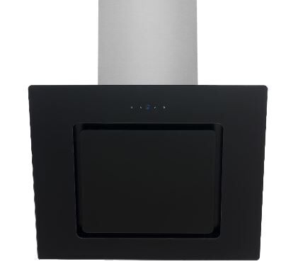 Culina UBHH90BK 90cm Black Angled Chimney Cooker Hood - Black