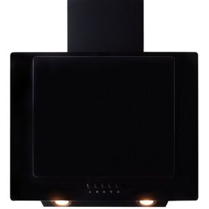 Amica AEP60BL 60Cm Black Angled Chimney Extractor Cooker Hood - Black