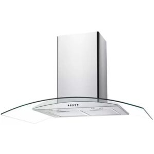 Candy CGM90NX Stainless Steel 90Cm Curved Glass Chimney Cooker Hood - Stainless Steel