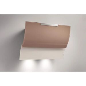 Best BE-FL-80-WH 80cm Fluttua Chimney Cooker Hood Latte And White Glass - White