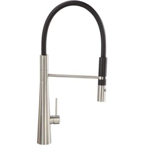 CDA TV11SS Stainless Steel Single Lever Tap With Pull-Out Spray - Stainless Steel