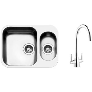 Smeg UMMIRO Alba Undermount 1.5 Bowl Sink And Miro Tap Stainless Steel