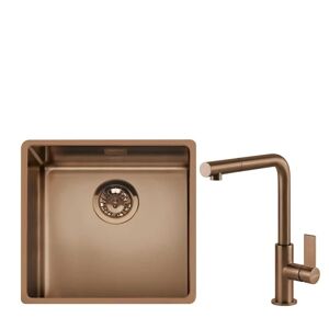Smeg VSTR50CMD MIRA Undermount Copper Single Bowl Sink and Tap Bundle