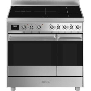 Smeg C92IPX9 90cm Stainless Steel Induction Range Cooker - Stainless Steel