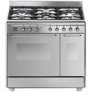 Smeg CG92PX9 90cm Stainless Steel Dual Fuel Range Cooker - Stainless Steel