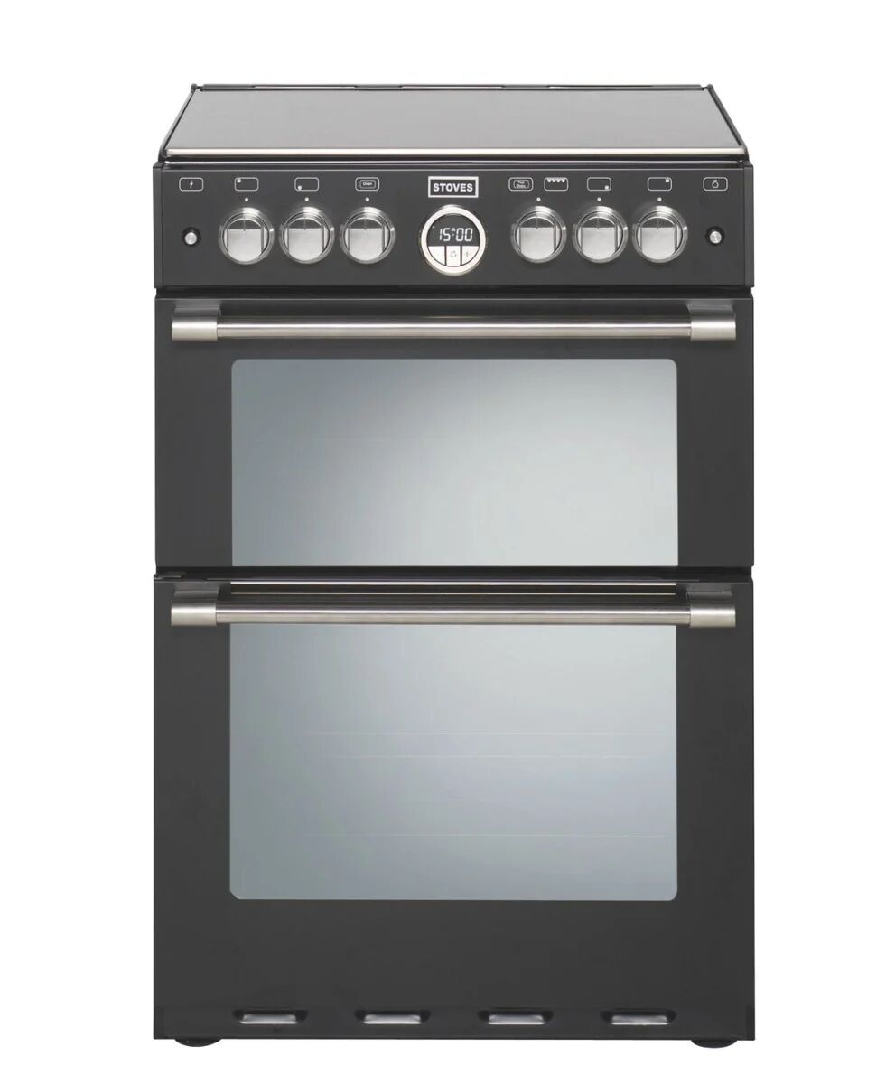 Stoves STERLING 600GBLK 60Cm Black Mini Gas Range Cooker - Stainless Steel