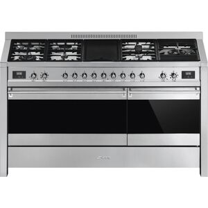 Smeg A5-81 150cm Stainless Steel Dual Fuel Range Cooker - Stainless Steel