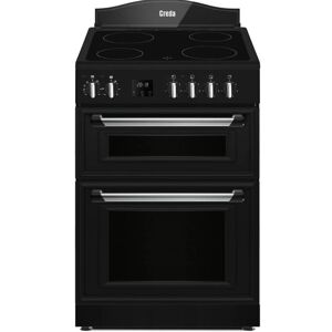 Creda C60CMRBL 60Cm Black Mini Ceramic Range Cooker - Black