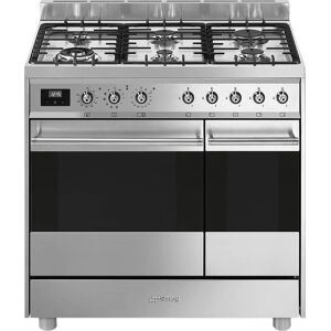 Smeg C92GPX9 Stainless Steel 90cm Dual Fuel Range Cooker - Stainless Steel