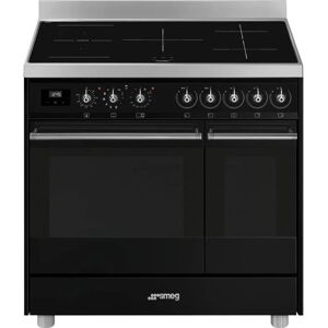 Smeg C92IPBL9-1 90cm Black Induction Range Cooker - Black