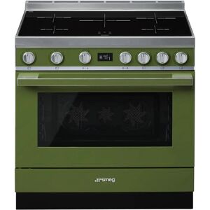 Smeg CPF9IPOG 90cm Portofino Olive Green Induction Range Cooker - Olive Green