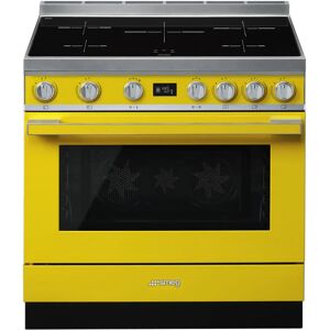 Smeg CPF9IPYW 90cm Yellow Portofino Pyrolytic Induction Range Cooker - Yellow