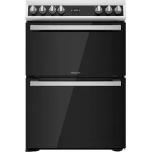 Hotpoint HDT67V9H2CW White 60cm Double Electric Cooker with Ceramic Hob - White