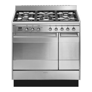Smeg SUK92MX9-1 90cm Concert Stainless Steel Dual Fuel Cooker - Stainless Steel