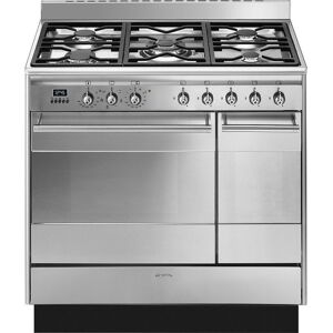 Smeg SUK92MX9-1 90cm Concert Stainless Steel Dual Fuel Cooker - Stainless Steel