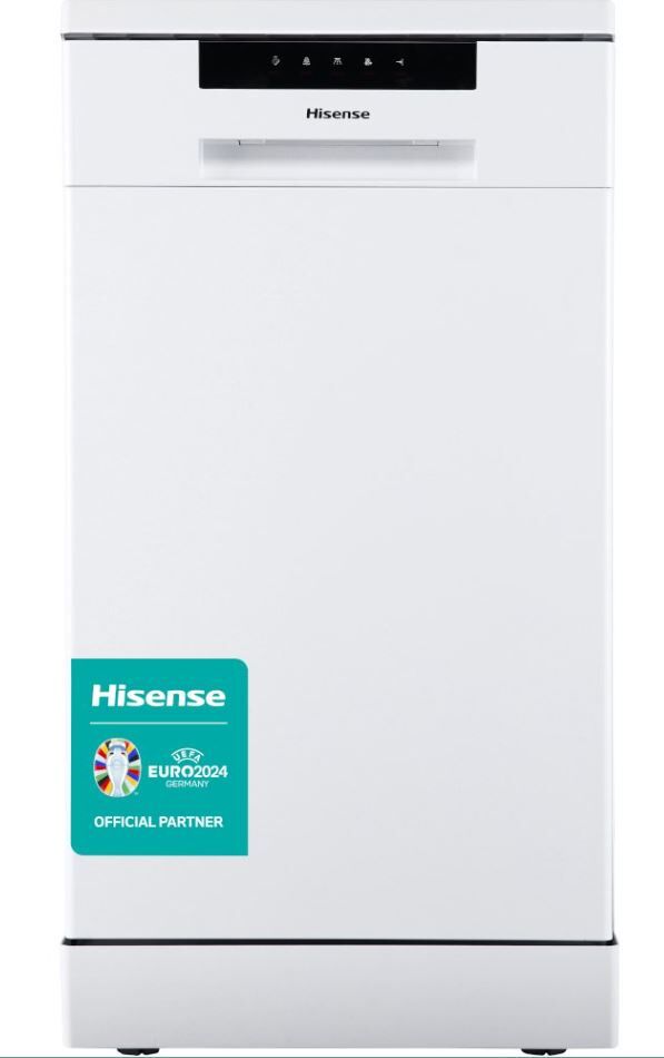 Hisense HS523E15WUK 44.8Cm White Freestanding Slimline Dishwasher - White