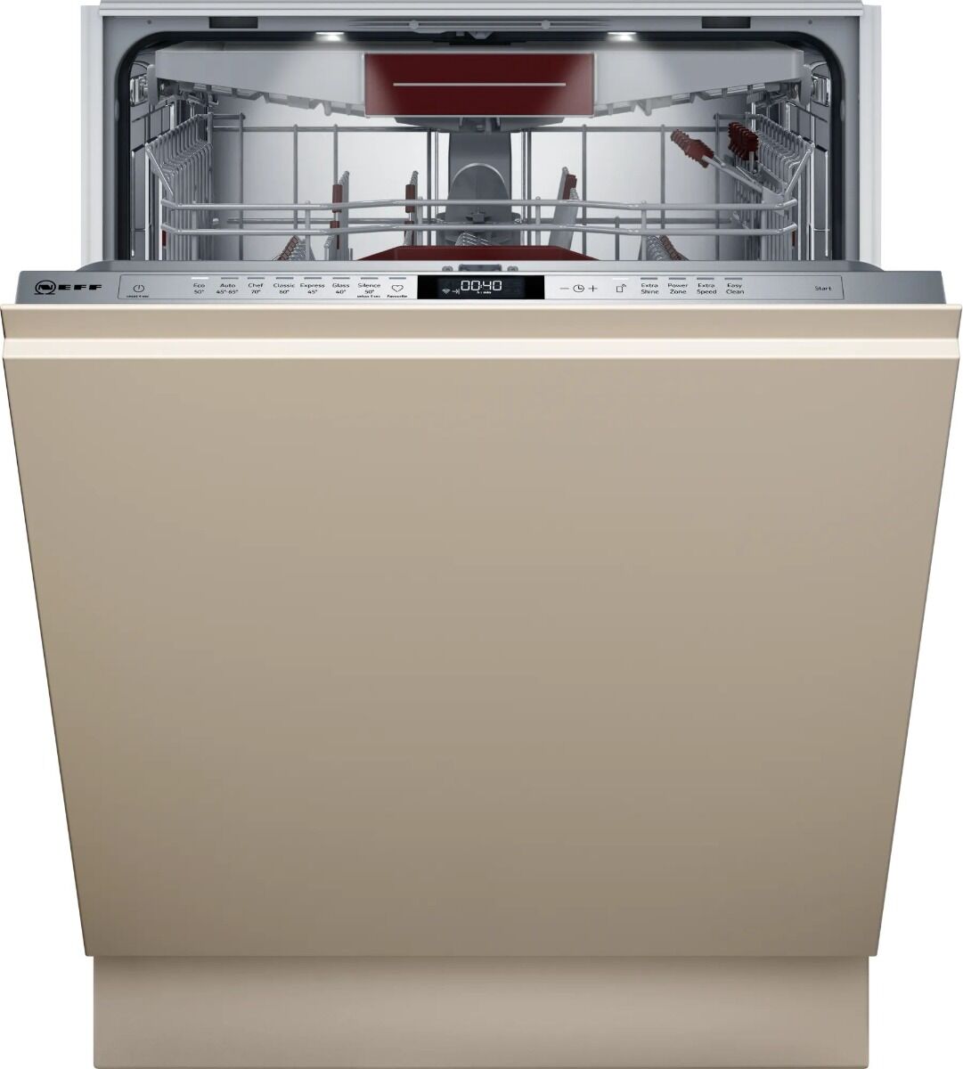 NEFF S187ZCX43G Wifi Connected Fully Integrated Dishwasher - Stainless Steel