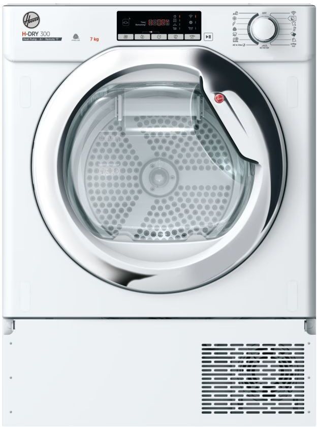 Hoover BATDH7A1TCE White 7kg Integrated Heat Pump Tumble Dryer - White