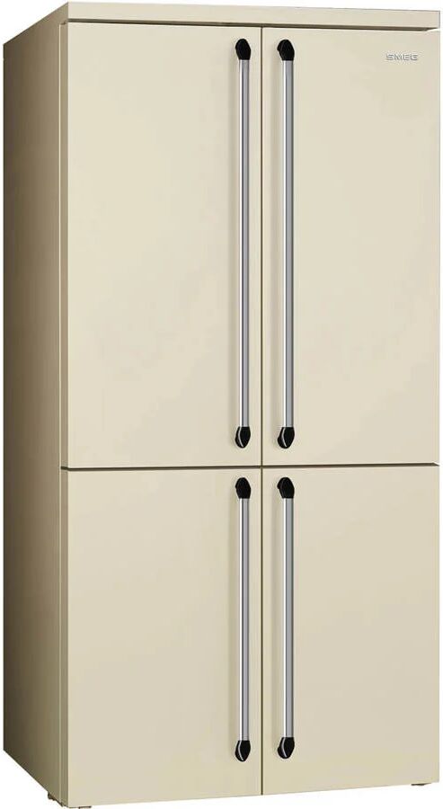 Smeg FQ960P5 Cream Victoria Four Door American Fridge Freezer - Cream