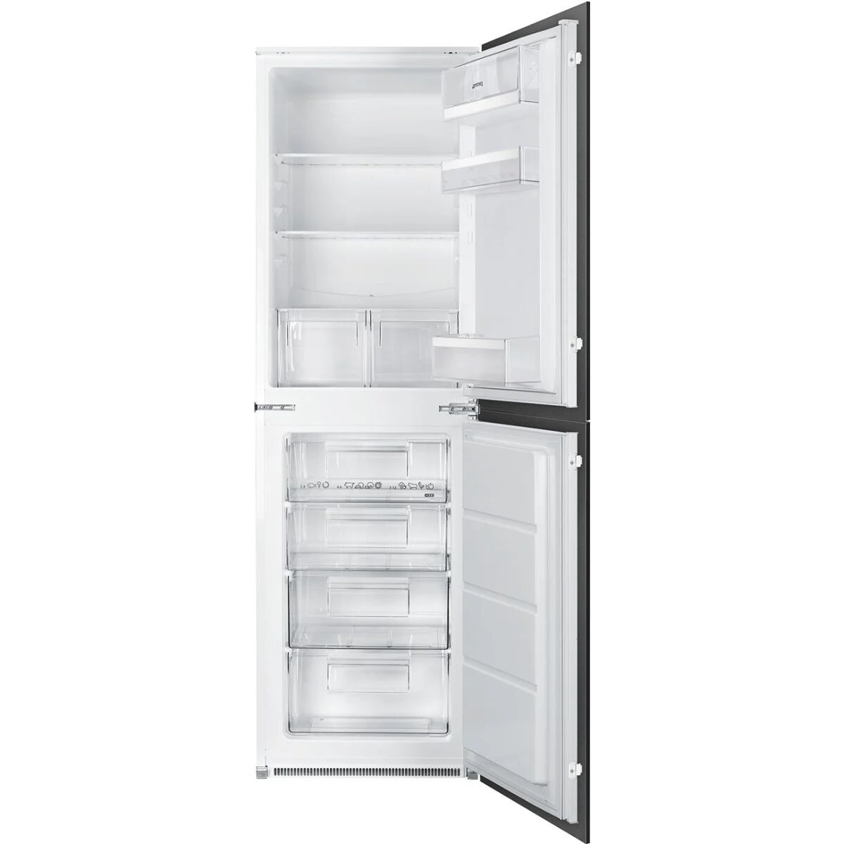 Smeg UKC4172F 60cm White Integrated 50/50 Fridge Freezer - White