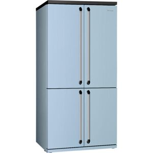 Smeg FQ960PB5 90cm Pastel Blue Victoria 4 Door American Fridge Freezer - Pastel Blue