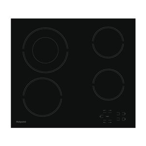 Hotpoint HR612CH 58cm 4 Zone Ceramic Hob - Black Glass