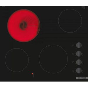 Bosch PKE611CA3E Series 2 Electric 4 Zone Frameless Hob - Black Glass