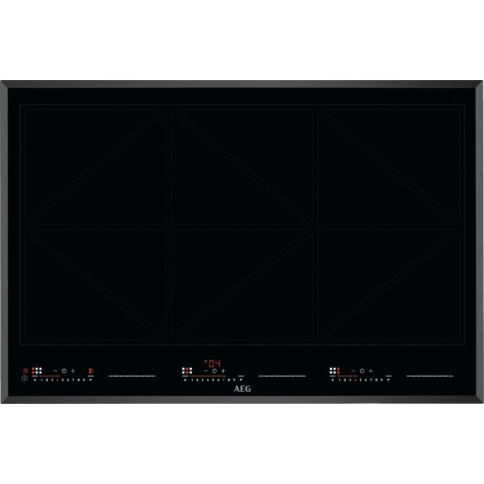 AEG IKK86681FB 80Cm Black 6 Zone Induction Hob - Black