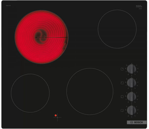 Bosch PKE611CA3E Series 2 Electric 4 Zone Frameless Hob - Black