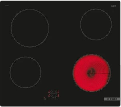 Bosch PKE61RAA8B Series 2 60Cm Ceramic Black Glass Hob - Black