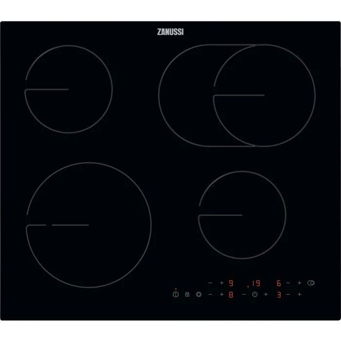 Zanussi ZHRN643K Black 60Cm Ceramic Hob - Black