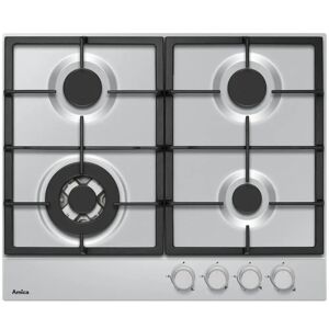 Amica AHG6200SS Stainless Steel 60cm 4 Burner Gas Hob - Stainless Steel