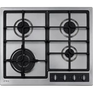 CDA HG6350SS Stainless Steel 4 Burner Gas Hob With Wok Burner - Stainless Steel