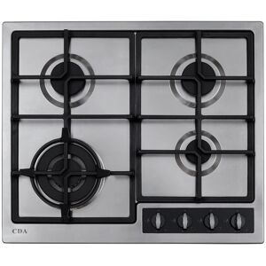 CDA HG6350SS Stainless Steel 4 Burner Gas Hob With Wok Burner - Stainless Steel