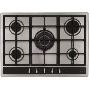 CDA HG7351SS Stainless Steel 68cm 5 Burner Gas Hob - Stainless Steel