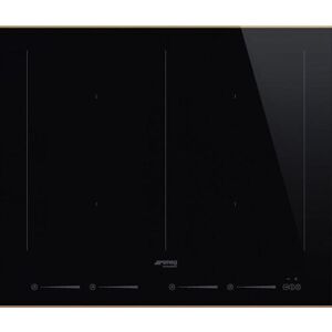 Smeg SIM662WLDR 60cm Black Dolce Stil Novo Induction Hob With Copper Trim - Black