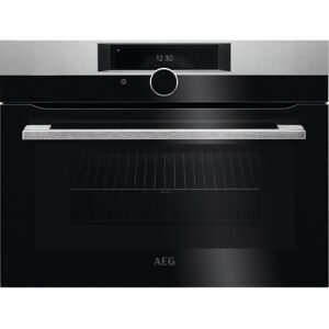 AEG KMK968000M Stainless Steel Built-In Compact Combi Microwave - Stainless Steel