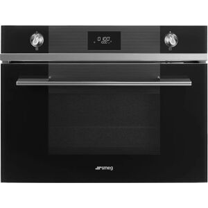 Smeg SF4101MCN1 45cm Linea Black Compact Combination Microwave - Black