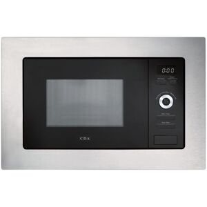 CDA VM131SS 60cm Stainless Steel 25L 900W Built In Microwave - Black / Stainless