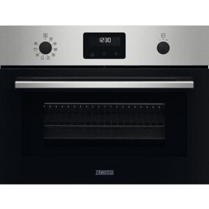 Zanussi ZVENM6X1 Stainless Steel Built-In Compact Oven With Microwave And Grill Function - Stainless Steel