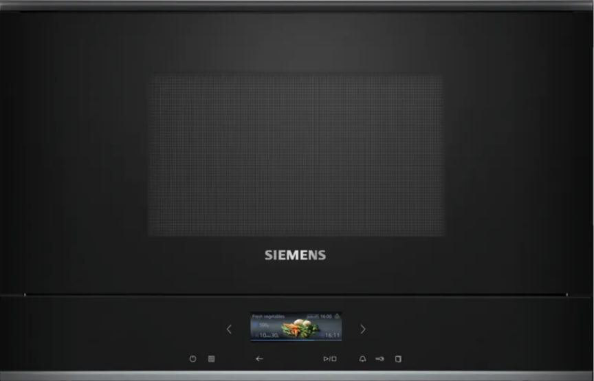 Siemens BF722L1B1B Black Built-In Microwave Oven - Black