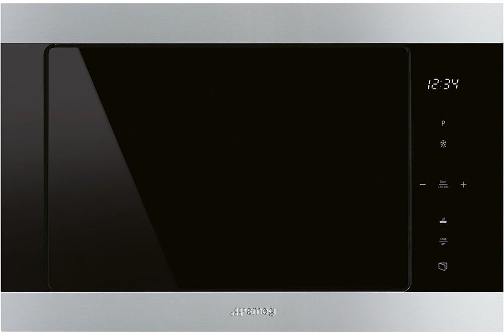 Smeg FMI325X Classic Stainless Steel Built In Microwave With Grill - Stainless Steel