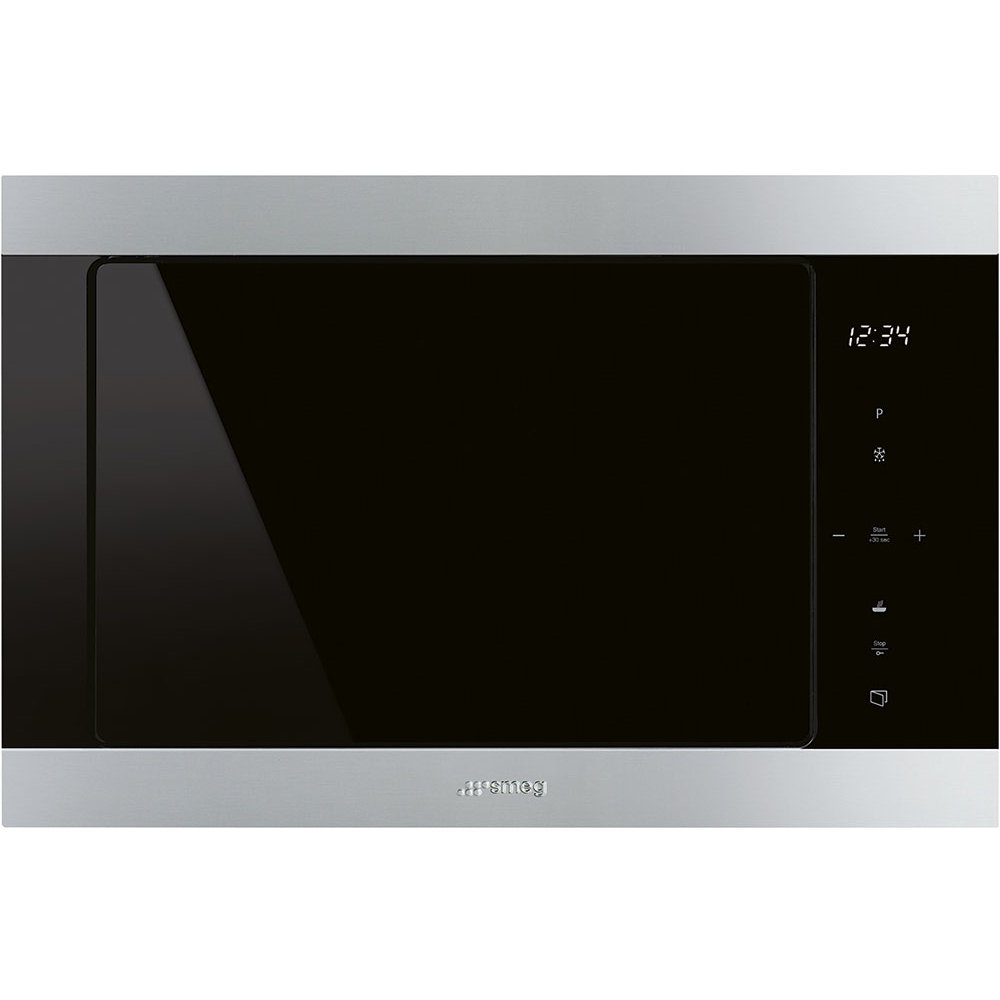 Smeg FMI325X Classic Stainless Steel Built In Microwave With Grill - Stainless Steel