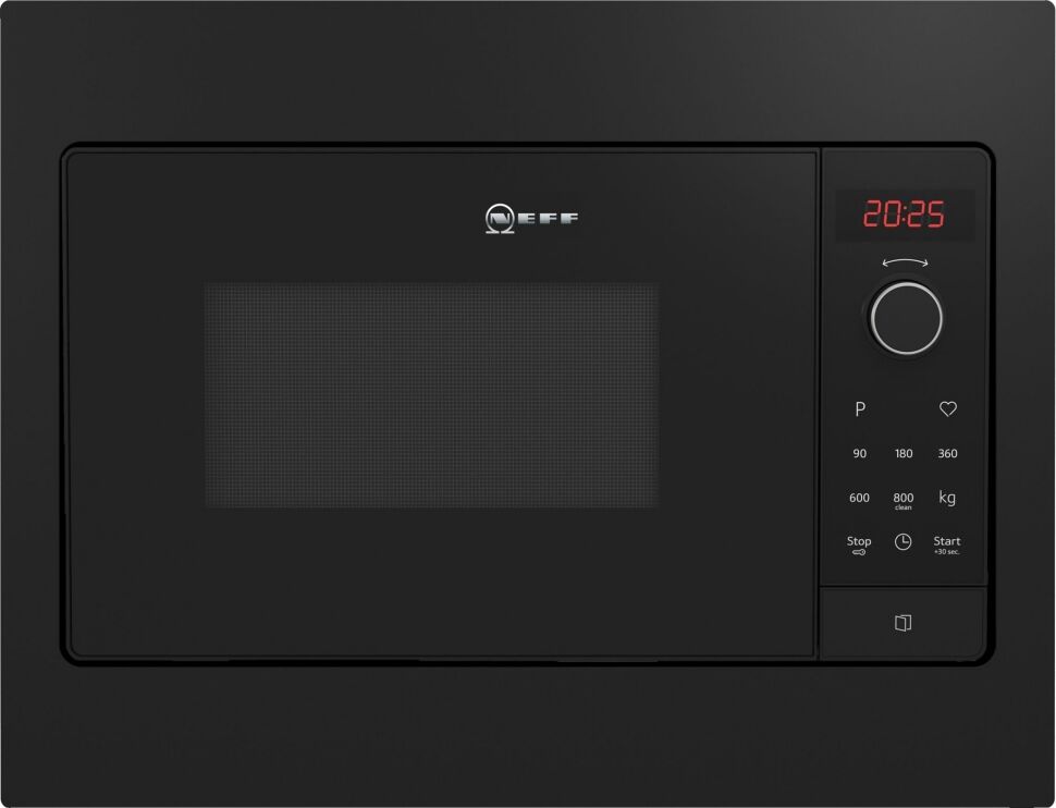 NEFF HLAWG25S3B Black Built-In Microwave - Black